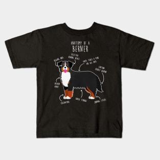 Bernese Mountain Dog Anatomy Kids T-Shirt